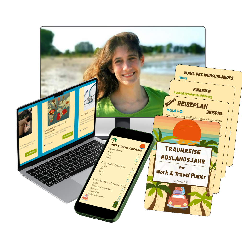 Work&Travel planen im Mentoring – Mockup der Inhalte
